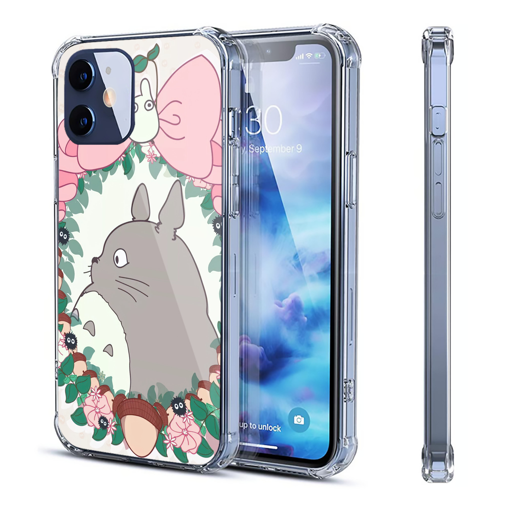 （画像用） となりのトトロ 草壁メイ 草壁サツキ My Neighbor Totoro Satsuki Kusakabe Mei Kusakabe 【iPhone 12シリーズ対応】透明スマホケース（クリアソフトケース）